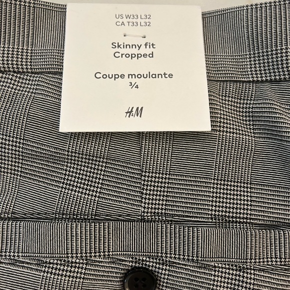 H&M Men’s Skinny Fit Cropped Cuffed Pants Size 33/32 - Picture 4 of 6